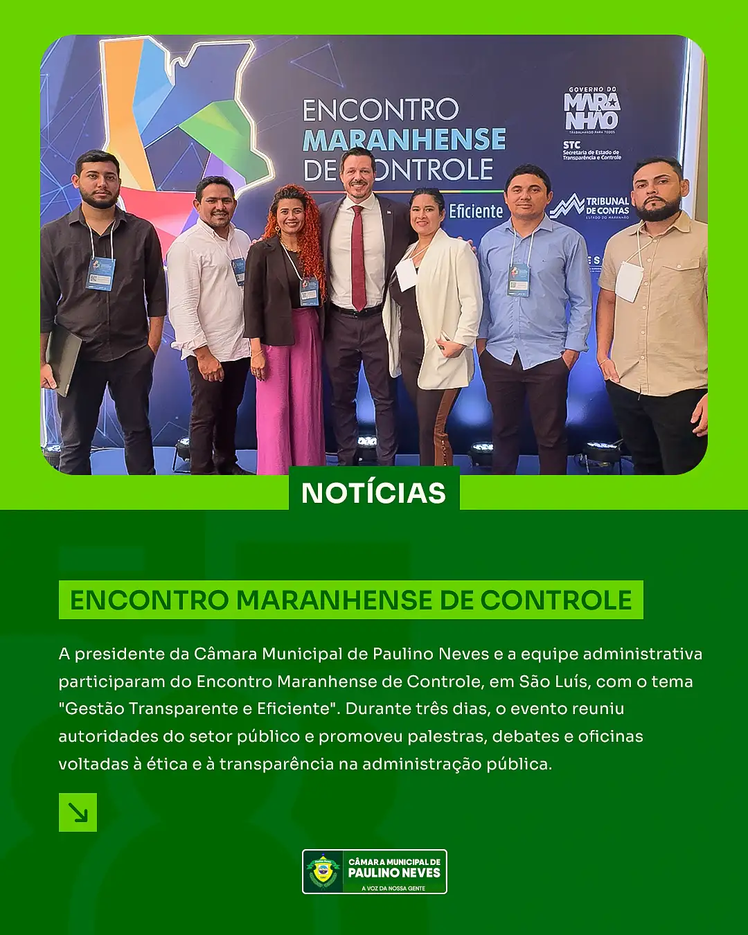 Câmara participa do Encontro Maranhense de Controle em São Luís