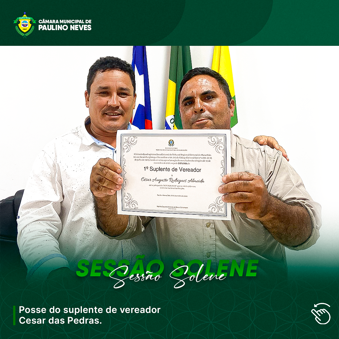 Câmara recebe seu mais novo membro